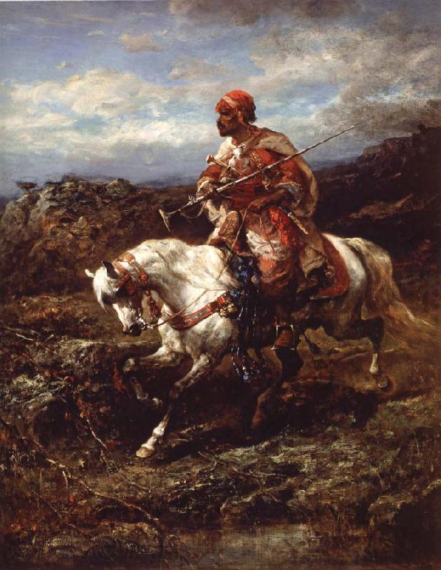 Adolf Schreyer Arab Horseemen on the March France oil painting art